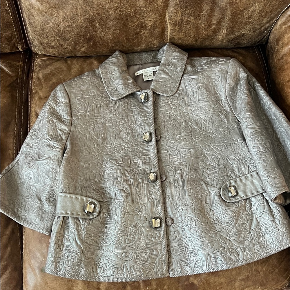 Peter Nygard Silver Textured Jacket